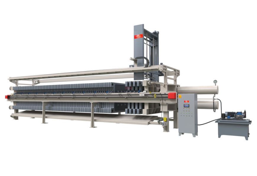 Single Chamber Compresser Air Drying Quick Open Membrane Filter Press With Cloth Washing &Drip Tray Unit